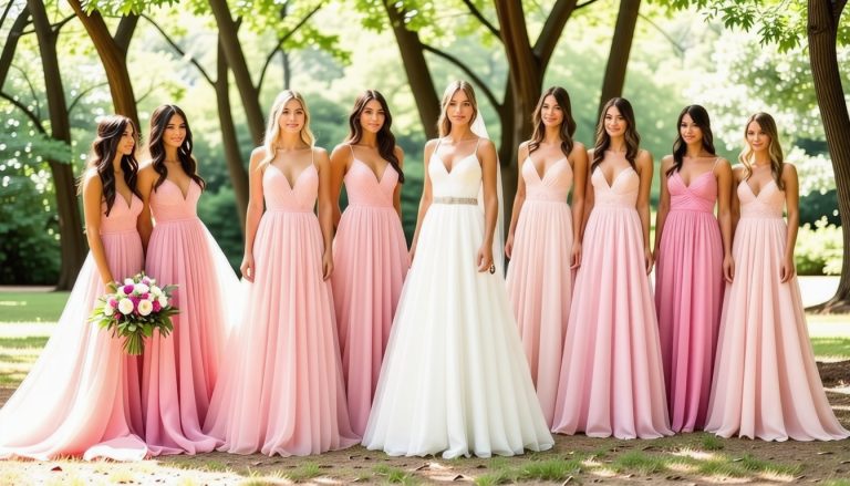 differents-styles-de-robes-de-demoiselles-dhonneur-exposes-a-lexterieur-avec-des-couleurs-pastel-et-des-tissus-fluides-dans-un-cadre-naturel-baigne-de-lumiere-douce