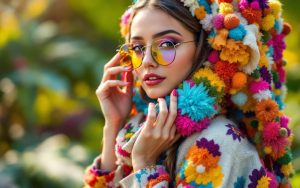une-image-montrant-des-accessoires-colores-soigneusement-disposes-sur-une-tenue-elegante-mettant-en-valeur-les-textures-et-les-motifs-dans-un-environnement-naturel